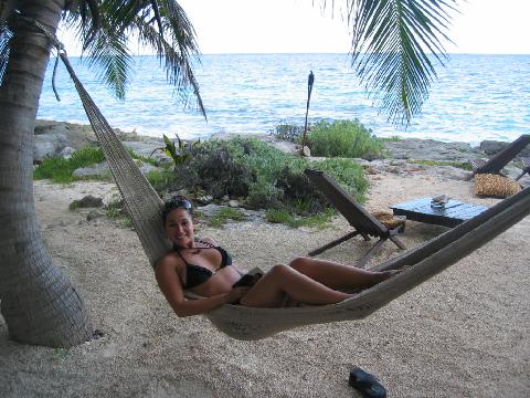 Mel chilling in Tulum Mexico