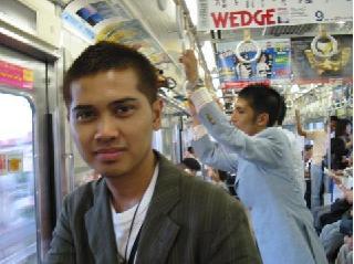On a Train to Tokyo, Japan visiting Yumi