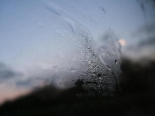 through a sheet of glass